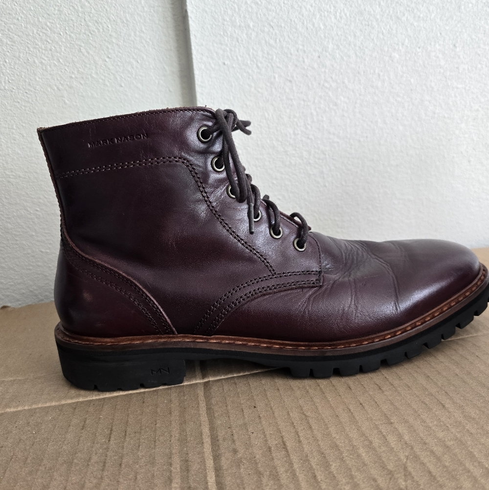 Mark Nason Boots Syracuse Badlands Burgundy Men's 10.5 - Picture 2 of 10